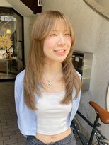 ヘアプレイスソル (HAIR PLACE SoL)&nbsp;ブリーチカラー/ブロンドベージュ/シャギーレイヤー