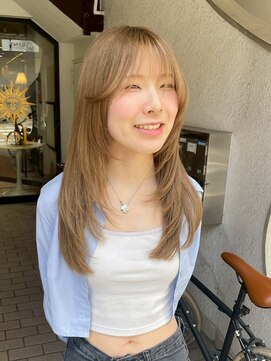 ヘアプレイスソル (HAIR PLACE SoL) ブリーチカラー/ブロンドベージュ/シャギーレイヤー