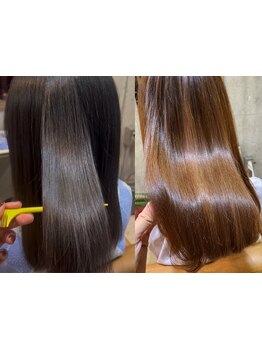 蓄積されたダメージや、パサつくようになった髪に潤いを与え、コシのある美髪へ[エイジングケア/髪質改善]