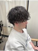 ニュアンスパーマ/men's/センターパート/ダウンパーマ/新宿/藤沼