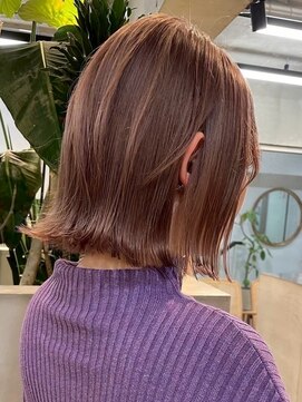 エリマ 横浜西口(elima) 横浜西口白髪染めタッセルボブワインレッドココアブラウンカラー