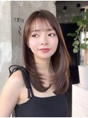 ミディアムレイヤーカット/くびれヘア/大人可愛い/20代30代40代