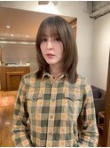 レイヤー×オリーブベージュ