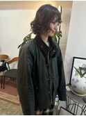 グレージュ/ハッシュカット/デザインカラー/ツートンカラー