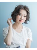 【Latte自由が丘】センターパートウェーブボブ