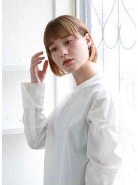 ヘアアンドメイク エジェリ(hair&make egerie) 切りっぱなし☆外国人風ミニボブ インナーカラー 恵比寿