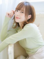 ネオリーブルノン 日吉(Neolive Runon)&nbsp;大人かわいい小顔ふわミディ毛先パーマブランジュ伸ばしかけ