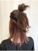 【AMAZING HAIR 千歳店/横山】インナーカラー×ハーフアップ