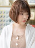 ハイライトカラー前下がり切りっぱなしボブa上尾20代30代40代