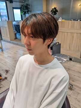 コワファーストナガサキシャンプーボーイ(COIFF1RST NAGASAKI SHAMPOO BOY) マッシュショート×シースルーバング