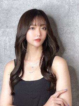 ジェームス(Jyym's) 透け感グレージュ/ベビーバング/顔まわりカット【王子】