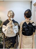 成人式ヘアセット　着付け
