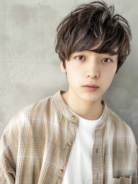 ハバナ 渋谷(HAVANA) モテるメンズハイライト束感ショート波巻きツーブロックマッシュ