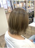 切りっぱなしボブ/エアリーロング/美髪/ピンクブラウン/福原遼華
