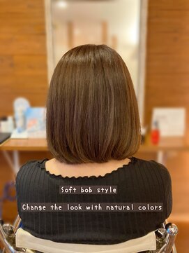 ピールアーク(peal ark) 大人可愛い小顔前下がりボブ×ナチュラルボブ×20代30代40代