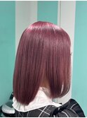 【ボブ×バイオレットピンクカラー】20代30代40代50代