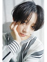 レターバイノベル(letter by novel)&nbsp;マッシュパーマショートパーマニュアンスパーマ黒髪ショートボブ