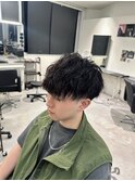 波巻きツイストスパイラルパーマ/フェザーパーマ/眉毛/メンズ