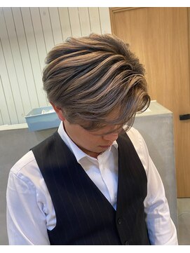 メンズバイココテラス 豊中(men's by cocoterace) ブリーチ/バレイヤージュ/デザインカラー/ミルクティー