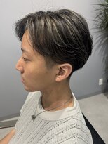 メンズ リコ(MEN'S RICO)&nbsp;センターパートニュアンスパーマホワイトメッシュ【大和】