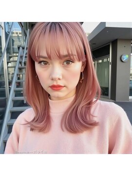 大人可愛い外ハネピンク