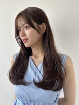 バイオレット 栄店(Violet) ロングレイヤー/顔まわりレイヤー/ブラウングレージュ/