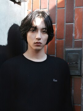 ロビー 青山(ROBBY) センターパートボブ/メンズボブ/ニュアンスパーマ