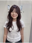 福岡　久留米　ラベンダーピンク　レイヤーカット
