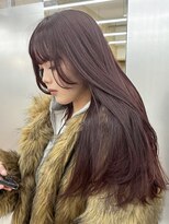 パークレーン アイス イヴェン(park lane ICI yeven)&nbsp;ブリーチなしピンクラベンダー春カラー顔周りレイヤーくびれヘア