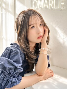 ロマーリ 倉敷(LOMARLIE) 倉敷透明感カラー20代30代韓国レイヤーベージュ前髪顔周りカット