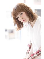 ヘアーアンドメイク シーク 八王子(HAIR&MAKE SeeK) ゆるウェーブミディ×アッシュベージュ