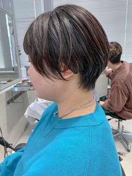 テトヘアー(teto hair) 丸みショート、グレージュ、マニッシュショート