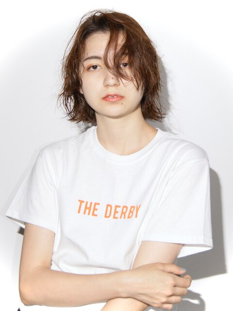 【THE DERBY】 SUMMERBOB #マロンベージュ#Aラインボブ