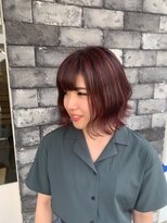 ライズ バイ レボ 柏店(RISE by REVO)&nbsp;ボブ/カーキグレージュ/大人かわいい/フェザーバング