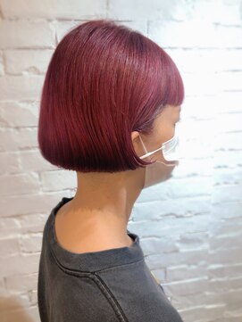 ボスコ 下北沢店(bosco) チェリーピンク×ミニボブ