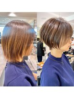 バンプ ギンザ(BUMP GINZA)&nbsp;くびれショート/マロンブラウン/大人ショートボブ／山口