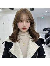 レイヤーカット×ミディアム*[渋谷駅/顔周りカット/前髪カット]