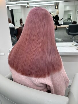 ベレーザ 渋谷(BELEZA) 7475ベビーピンクハイライトバレイヤージュ艶髪ハイトーンカラー