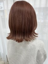 ルノン(LUNON)&nbsp;オレンジブラウンカラー　ボブ/ブリーチ無しダブルカラー