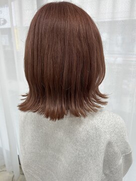 ルノン(LUNON) オレンジブラウンカラー　ボブ/ブリーチ無しダブルカラー