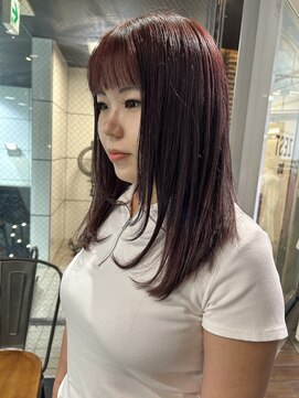 ヘアーアンドメイク ビス(HAIR&MAKE bis) ブリーチなしでできる！カシスピンク【立川/沙久楽】