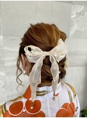 浴衣に合わせた ヘアセット ルーズシニヨン