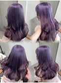 髪質改善トリートメント×ラベンダーカラー