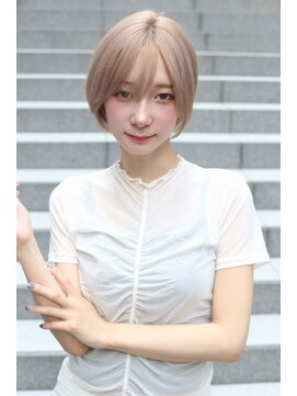 エトラ 渋谷店(etora) ★くびレイヤーボブルフネビージュ小顔ワンレンショート