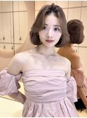 ♪顔周り　レイヤー　タンバルモリ　ウルフ　縮毛矯正　韓国ボブ