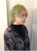 ケアブリーチハイトーンネオングリーンデザインカラー
