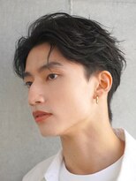 フィフスパーク(fifth PARK) 渋谷ニュアンスパーマセンターパート毛流れ微分けビジネスヘア