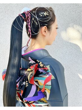 ゴットラトゥール(GOTTO LATOUR) 成人式アレンジ☆スーパーロングポニーテールヘア