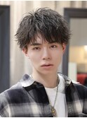 ハーフアップバングショートマッシュ