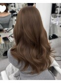 韓国スタイル/ナチュラルくびれヘア_くびれ巻き_透明感カラー